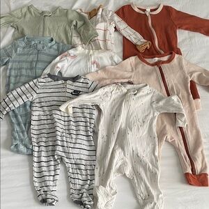 Nike Kids One Piece Footies 0-3 months baby bundle